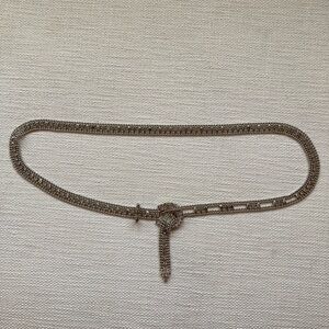 Silver Rhinestone  Chain Belt